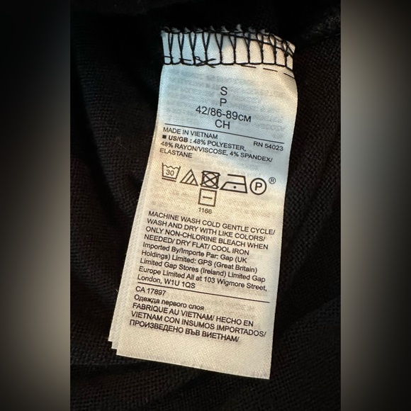 Banana Republic Luxespun Hoodie Women’s SM Black   V-Neck Pockets Soft Pullover - Picture 8 of 14